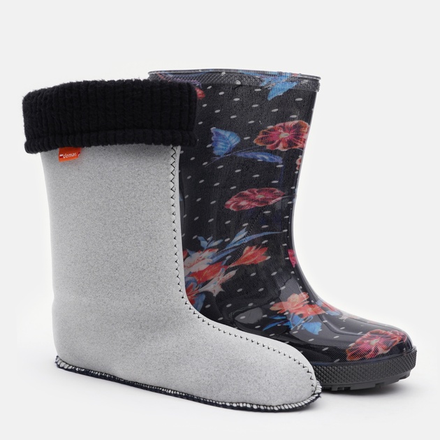 Dětské zateplené holínky DEMAR HAWAI LUX PRINT 0048 AM květy